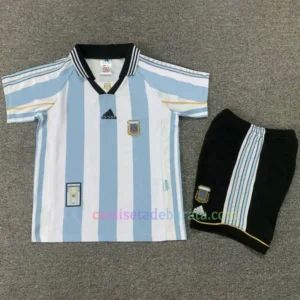 Camiseta Argentina 1ª Equipación 1998 Niños