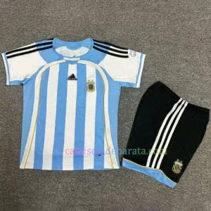 Camiseta Argentina 1ª Equipación 2006 Niños