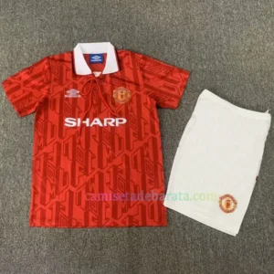 Camiseta Manchester United  1ª Equipación 1992/94 Niños