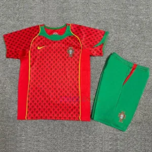 Camiseta Portugal 1ª Equipación 2004 Niños