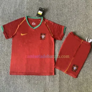 Camiseta Portugal 1ª Equipación 2006 Niños