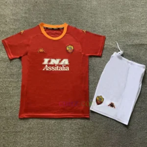 Camiseta Roma 1ª Equipación 2000-01 Niños